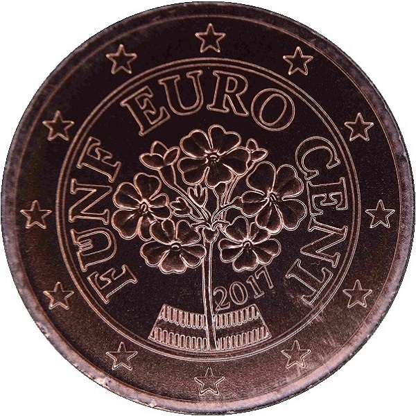 Австрия 5 Евро цент (2017) KM#