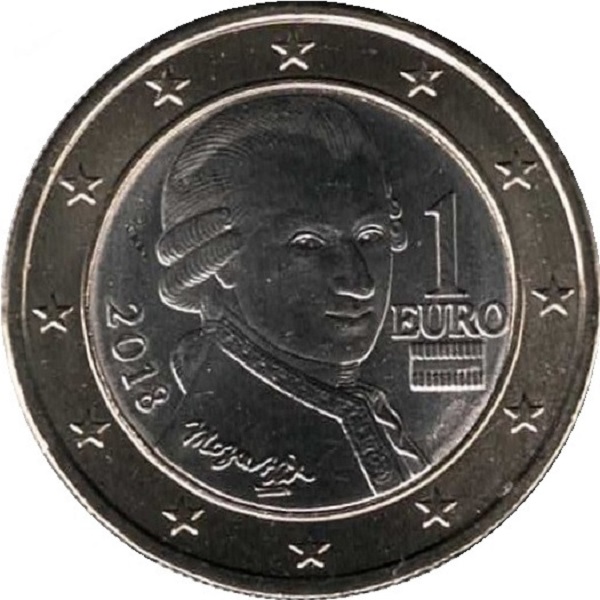 Австрия 1 Евро (2018) KM#