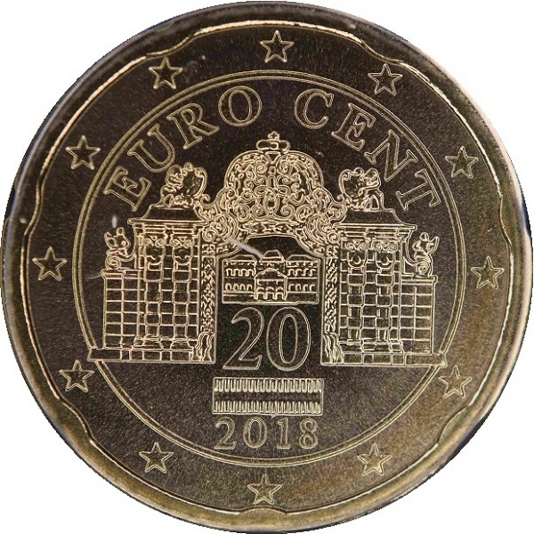 Австрия 20 Евро цент (2018) KM#