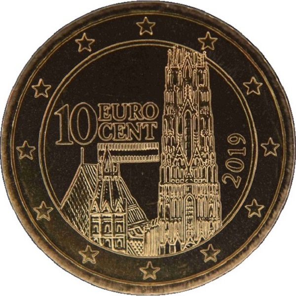 Австрия 10 Евро цент (2019) KM#