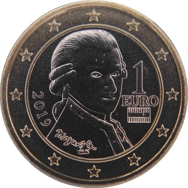 Австрия 1 Евро (2019) KM#