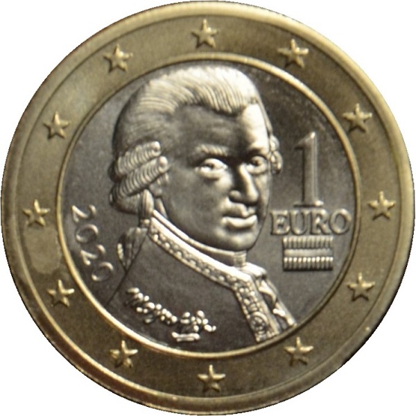 Австрия 1 Евро (2020) KM#