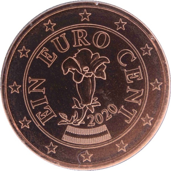 Австрия 1 Евро цент (2020) KM#