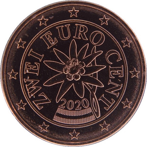Австрия 2 Евро цент (2020) KM#