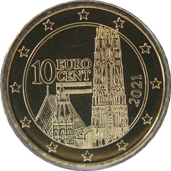Austria 10 Euro cent (2021) KM#