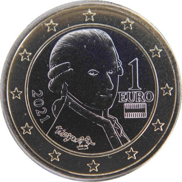 Австрия 1 Евро (2021) KM#