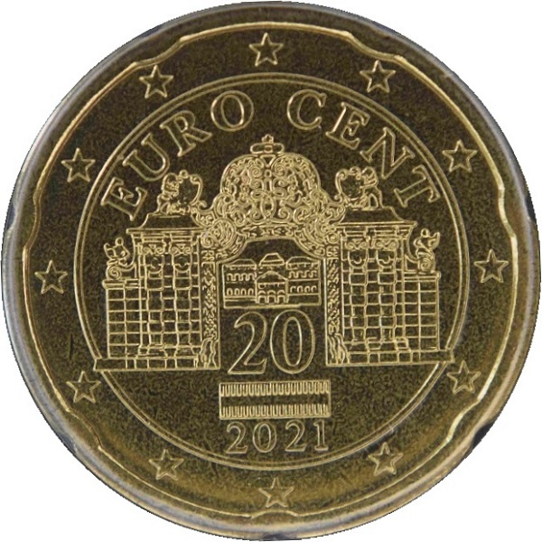 Австрия 20 Евро цент (2021) KM#