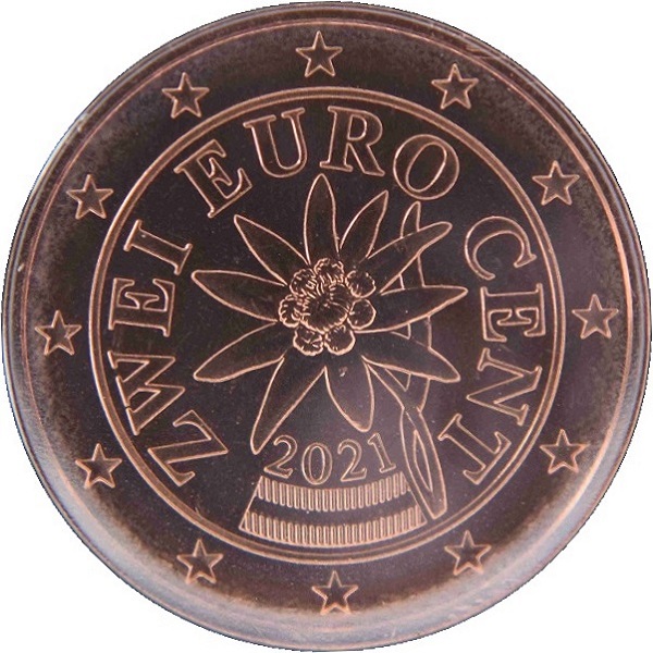 Austria 2 Euro cent (2021) KM#