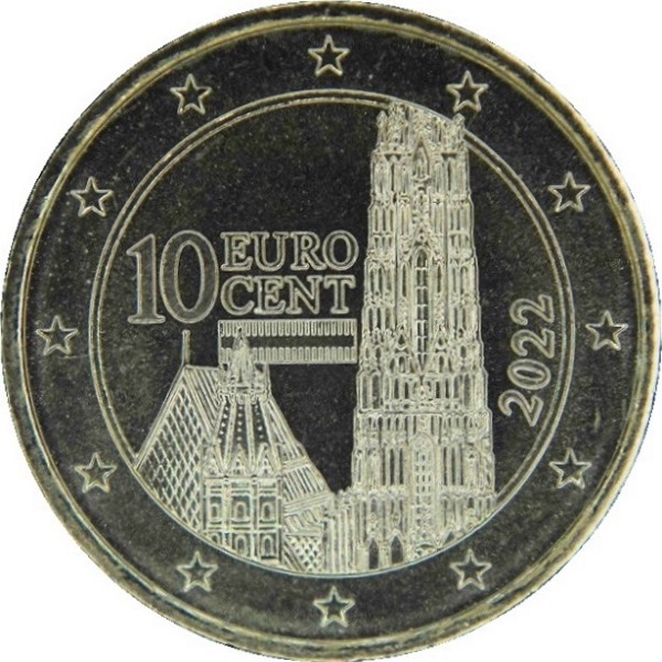 Австрия 10 Евро цент (2022) KM#