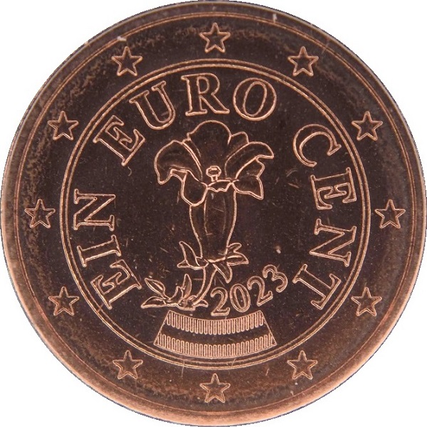 Австрия 1 Евро цент (2023) KM#