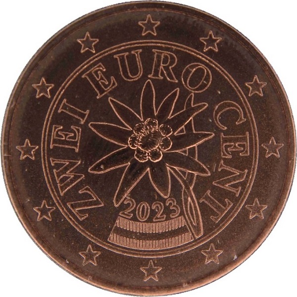 Австрия 2 Евро цент (2023) KM#