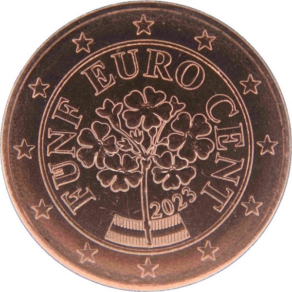 Австрия 5 Евро цент (2023) KM#