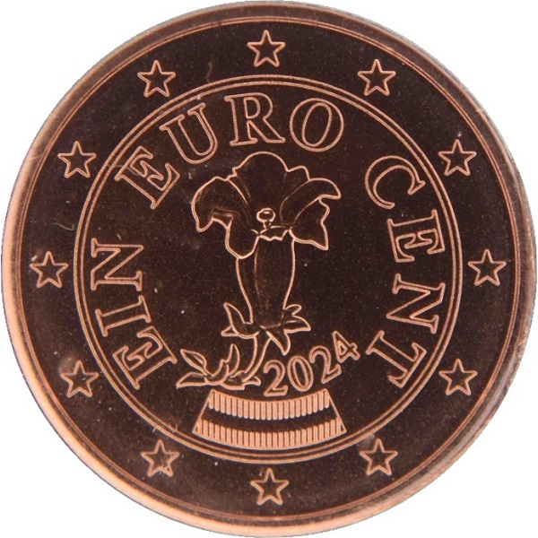 Austria 1 Euro cent (2025) KM#