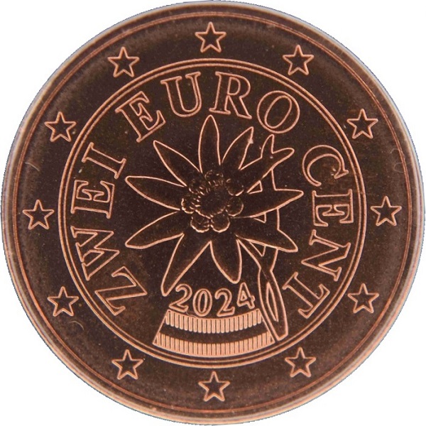 Австрия 2 Евро цент (2024) KM#