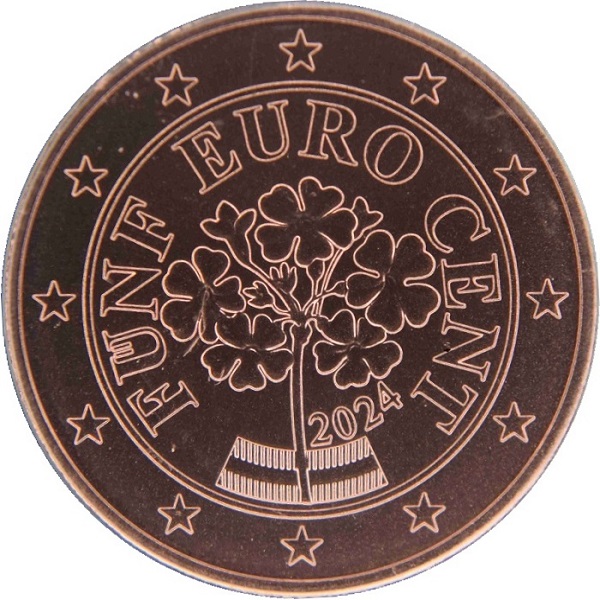 Австрия 5 Евро цент (2024) KM#