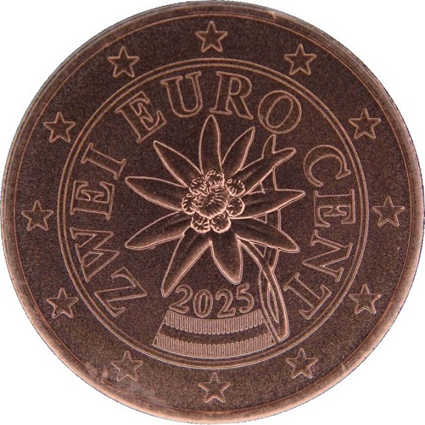 Austria 2 Euro cent (2025) KM#