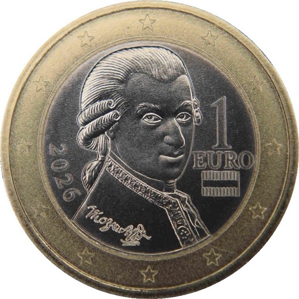 Австрия 1 Евро (2026) KM#