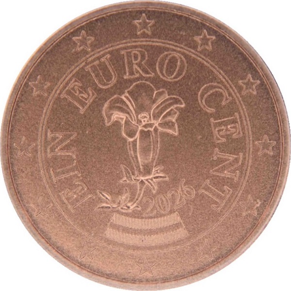 Австрия 1 Евроцент (2026) KM#