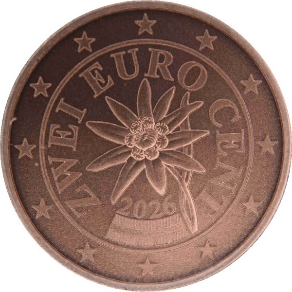 Австрия 2 Евроцент (2026) KM#