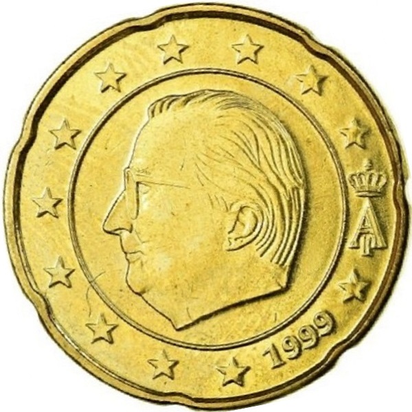 Бельгия 20 Евро цент (1999) KM#