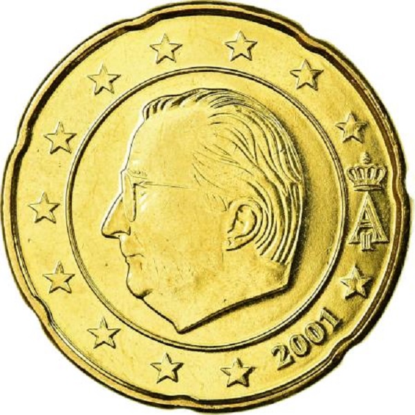 Бельгия 20 Евро цент (2001) KM#