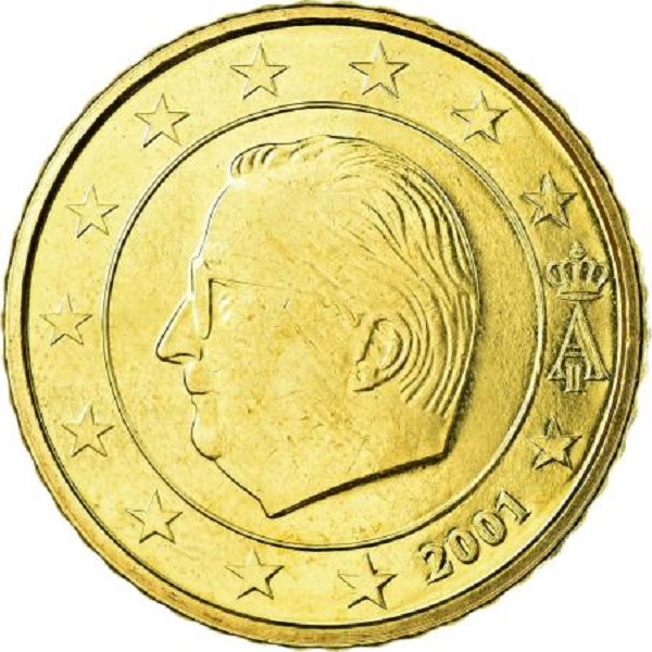 Бельгия 50 Евро цент (2001) KM#