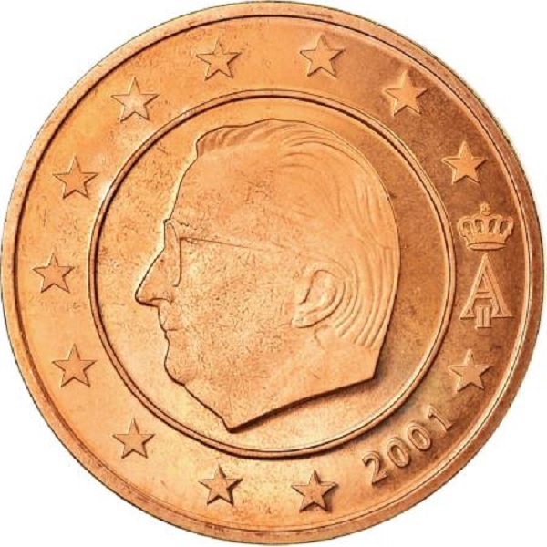 Бельгия 5 Евро цент (2001) KM#