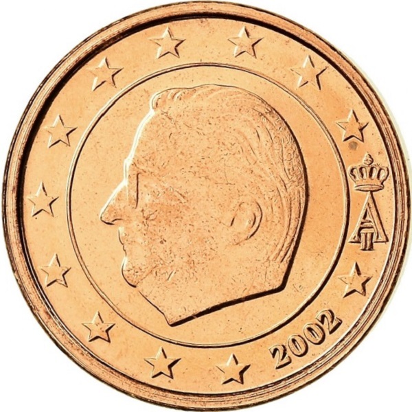 Бельгия 1 Евро цент (2002) KM#