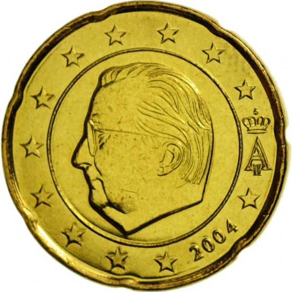 Бельгия 20 Евро цент (2004) KM#
