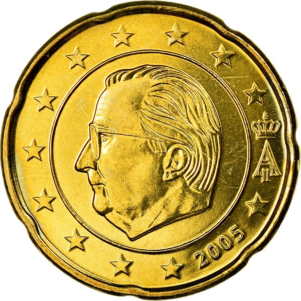 Бельгия 20 Евро цент (2005) KM#