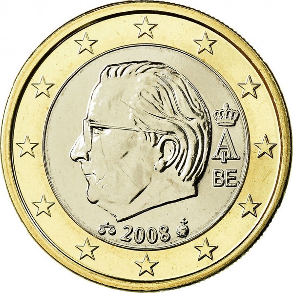 Бельгия 1 Евро (2008) KM#