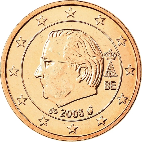 Бельгия 1 Евро цент (2008) KM#