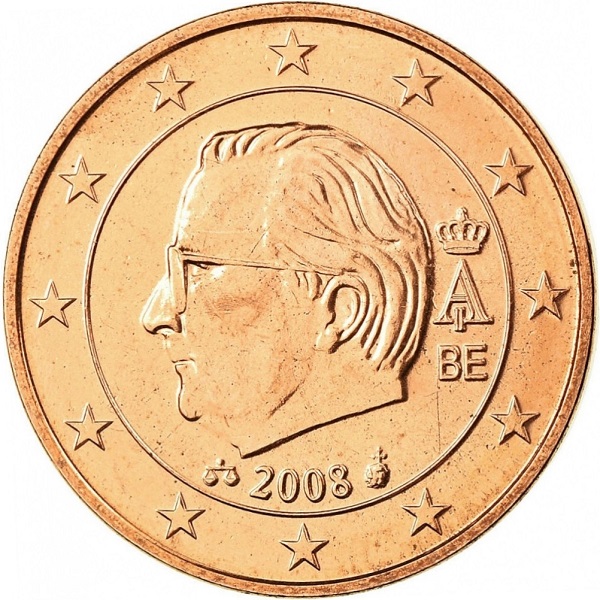 Бельгия 5 Евро цент (2008) KM#