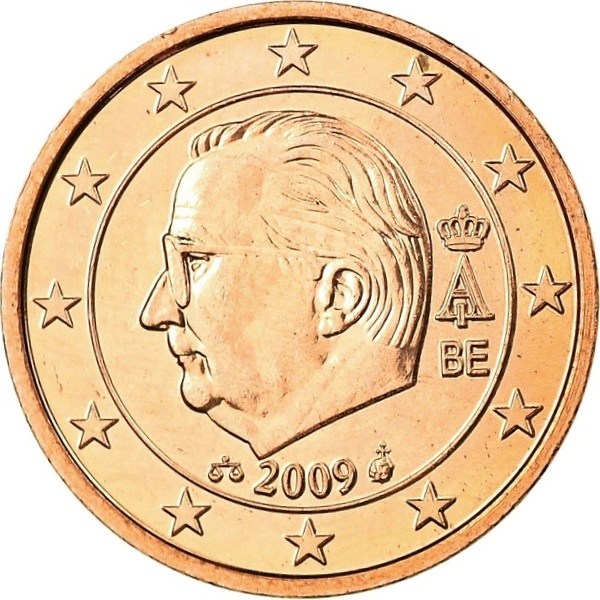 Бельгия 1 Евро цент (2009) KM#