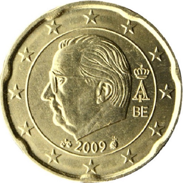 Бельгия 20 Евро цент (2009) KM#