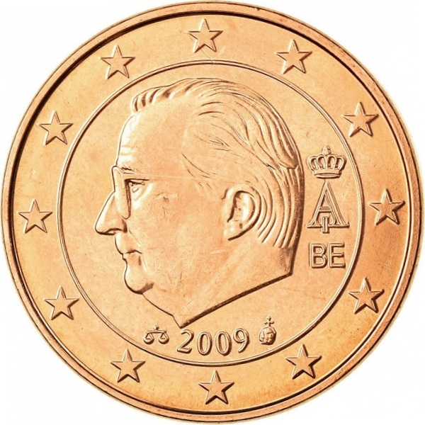 Бельгия 5 Евро цент (2009) KM#