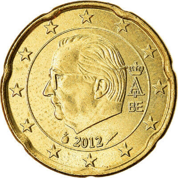 Бельгия 20 Евро цент (2012) KM#