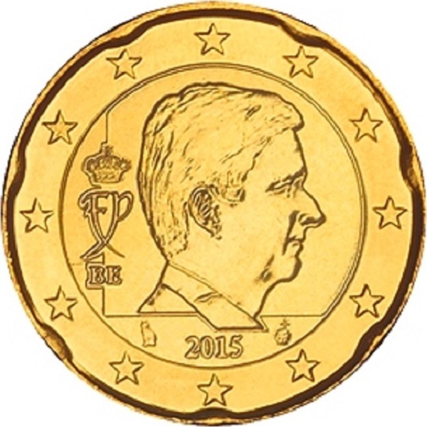 Бельгия 20 Евро цент (2015) KM#
