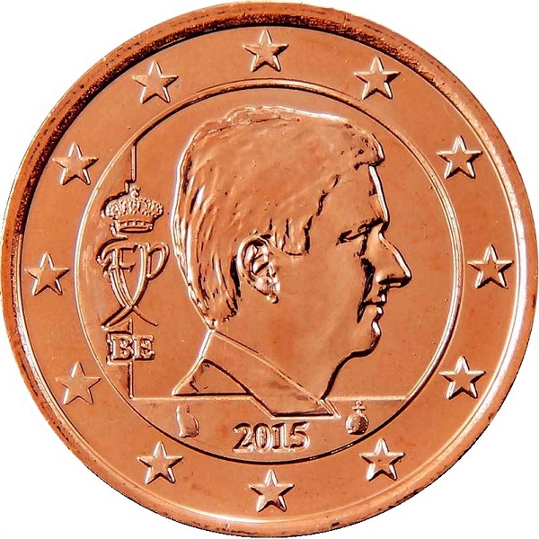 Бельгия 2 Евро цент (2015) KM#