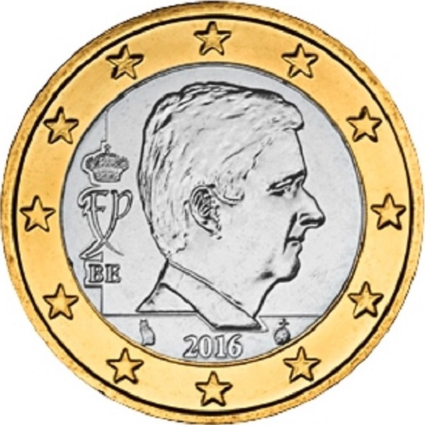 Бельгия 1 Евро (2016) KM#