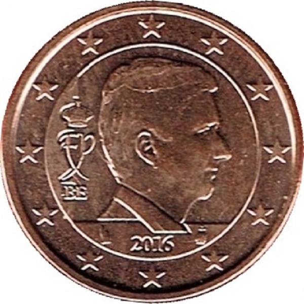 Бельгия 1 Евро цент (2016) KM#