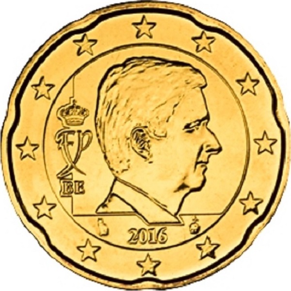 Бельгия 20 Евро цент (2016) KM#