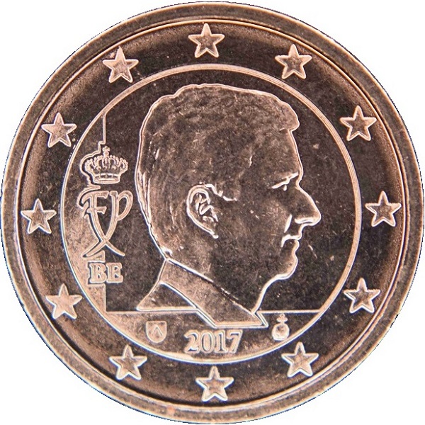 Belgium 2 Euro cent (2017) KM#