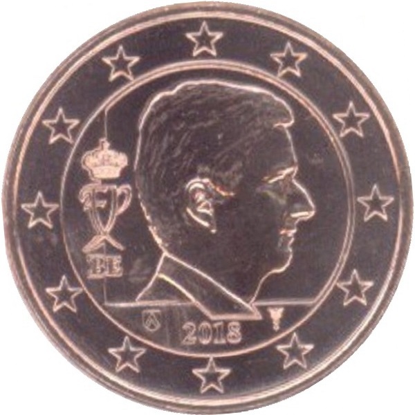 Бельгия 5 Евро цент (2018) KM#