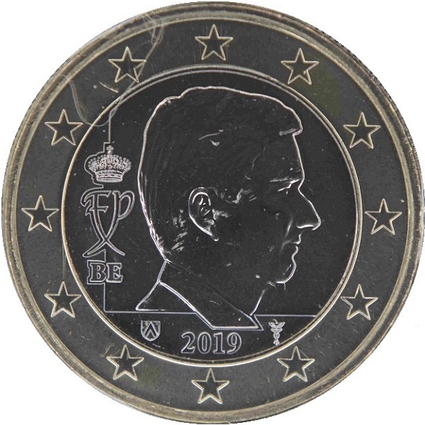 Бельгия 1 Евро (2019) KM#