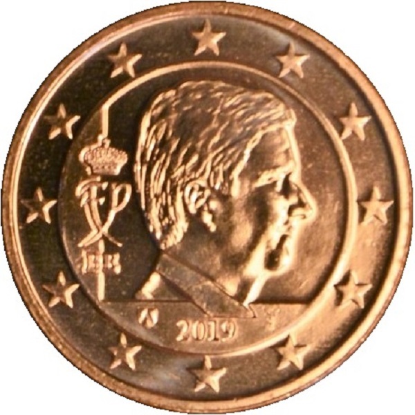 Бельгия 1 Евро цент (2019) KM#