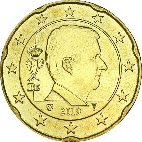 Бельгия 20 Евро цент (2019) KM#