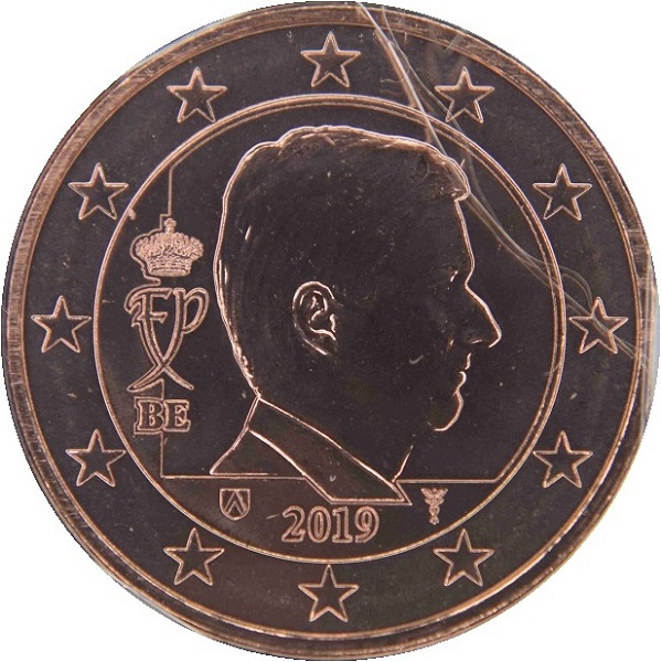Бельгия 5 Евро цент (2019) KM#