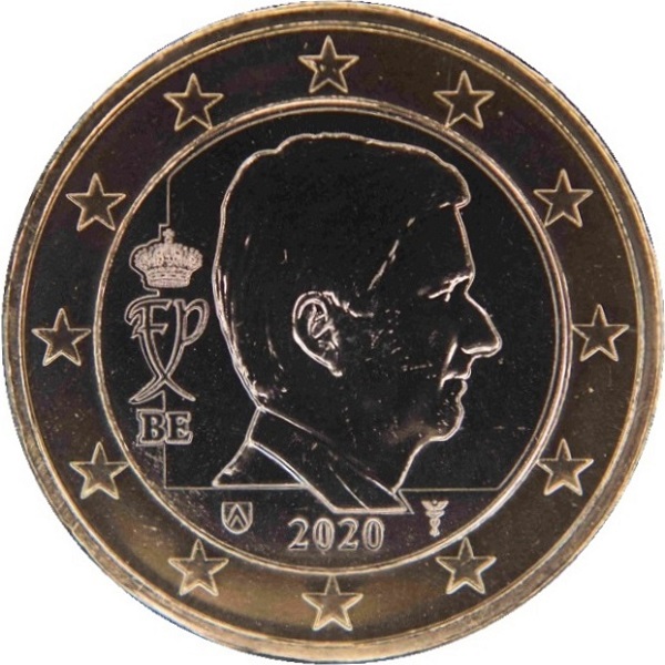 Belgium 1 Euro (2020) KM#