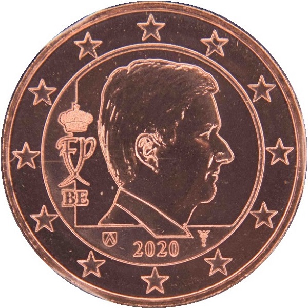 Бельгия 1 Евро цент (2020) KM#